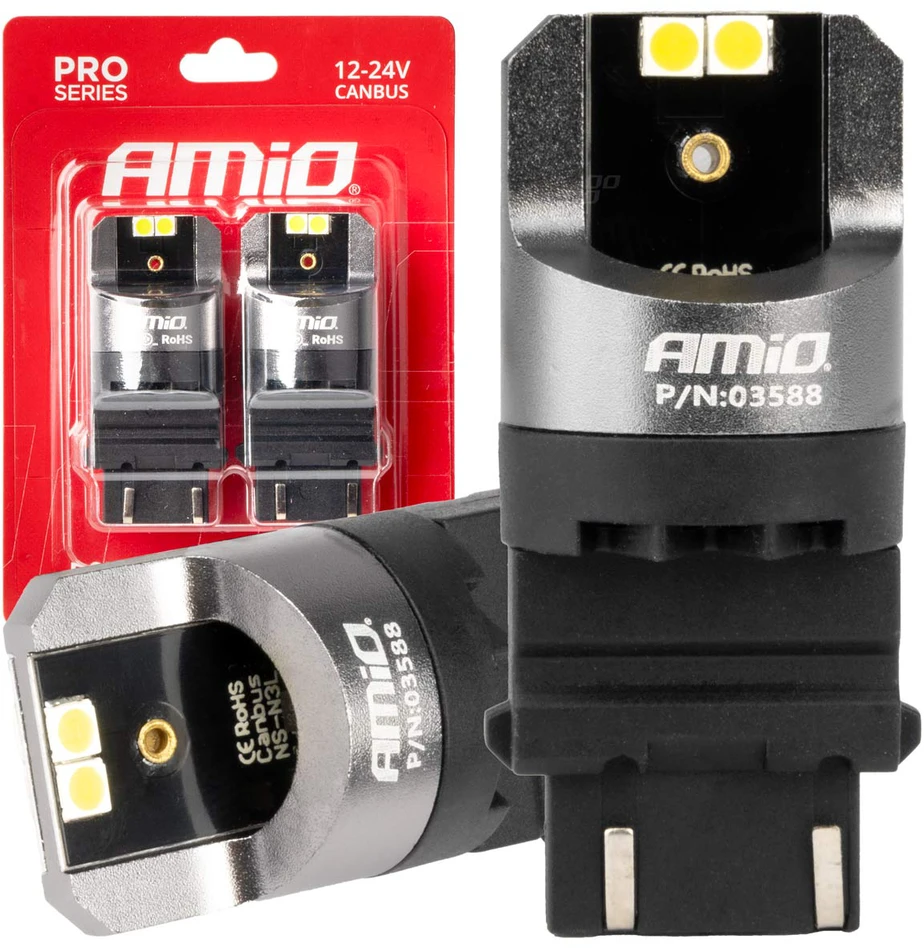Amio Canbus Pro 3157 LED lemputės iš arti