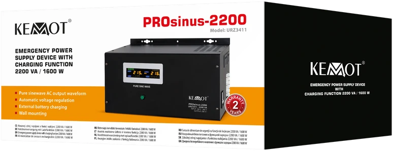 Nepertraukiamo maitinimo šaltinis 12V 230V 3000VA/1600W sinusas KEMOT