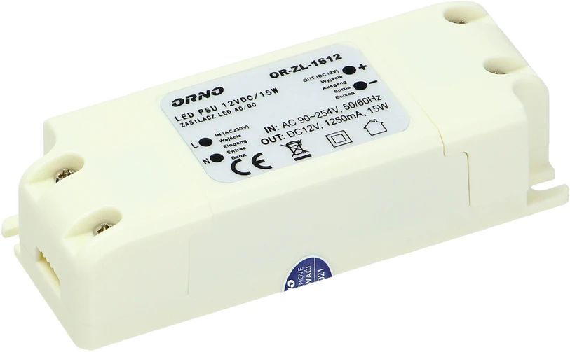 Orno Maitinimo šaltinis LED maitinimo šaltinis 12 VDC 15 W, IP20
