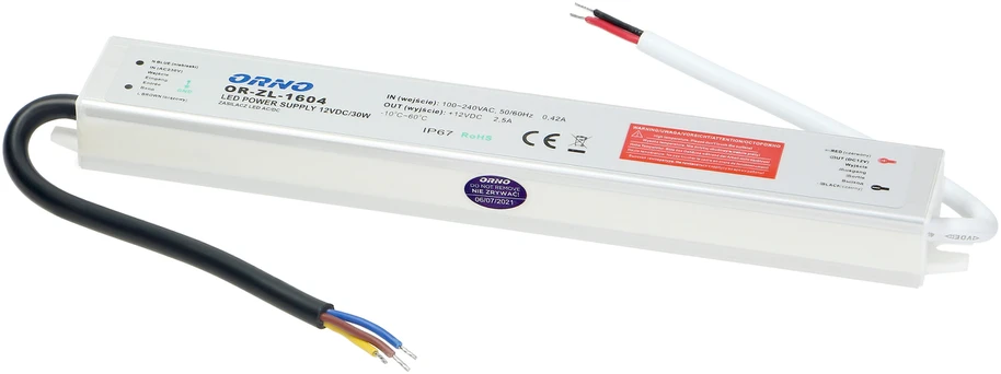 Orno Maitinimo šaltinis LED maitinimo šaltinis 12 VDC 30 W, IP67