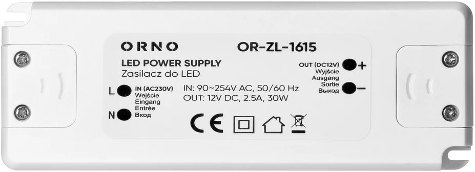 Orno Maitinimo šaltinis LED maitinimo šaltinis 12 VDC 30 W, IP20