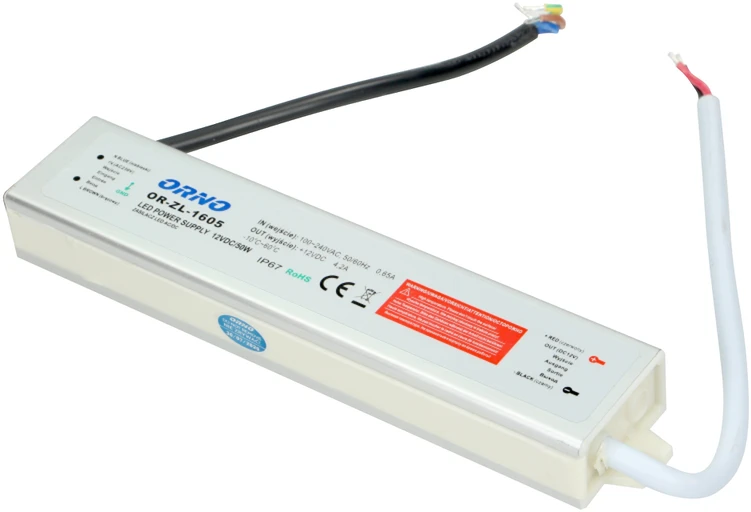 Orno Maitinimo šaltinis LED maitinimo šaltinis 12 VDC 50 W, IP67