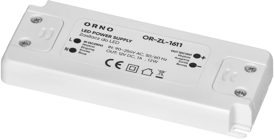 Orno Maitinimo šaltinis LED maitinimo šaltinis 12VDC 12W, IP20