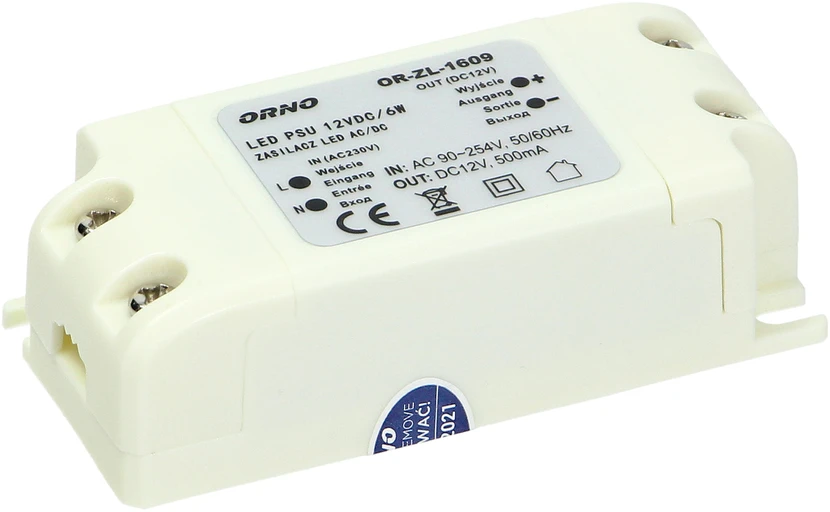 Orno Maitinimo šaltinis LED maitinimo šaltinis 12VDC 6W, IP20