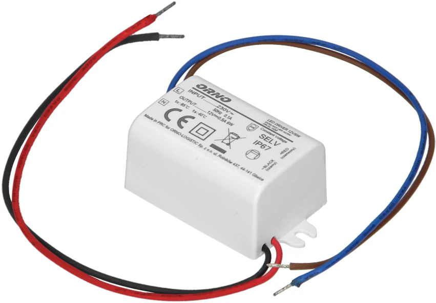 Orno Maitinimo šaltinis MINI LED maitinimo šaltinis dėžutei 12VDC 6W, IP67, 55/29.5/22mm