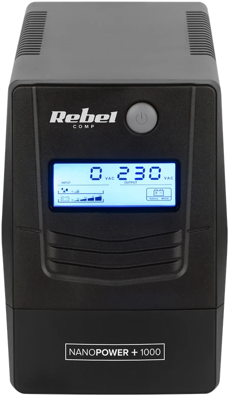 Nepertraukiamo maitinimo šaltinis UPS REBEL modelis Nanopower Plus 1000 atsijungus 1000VA 600W 230V 50Hz LCD USB RJ45