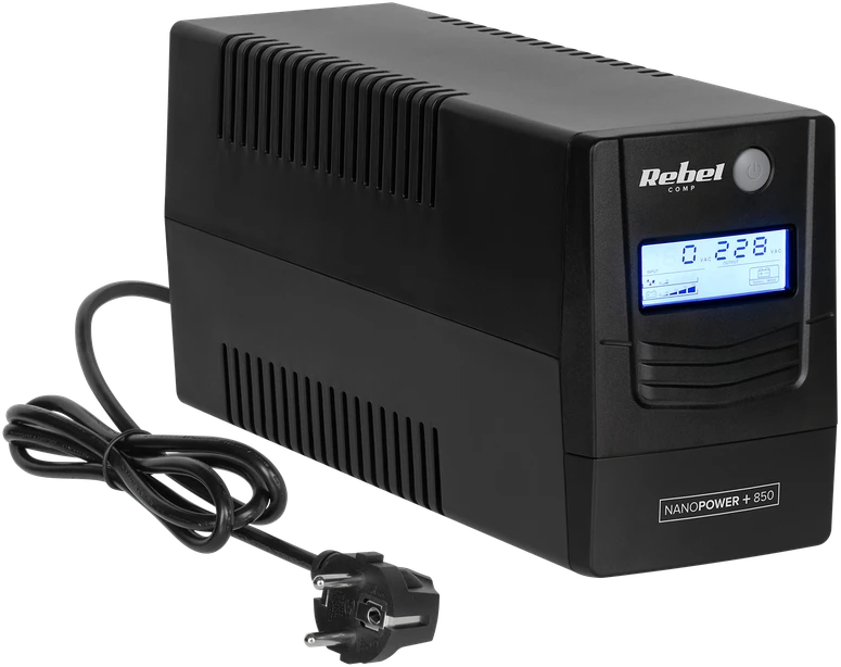 Nepertraukiamo maitinimo šaltinis UPS REBEL modelis Nanopower Plus 850 neprisijungus 850VA 480W 230V 50Hz LCD USB RJ45