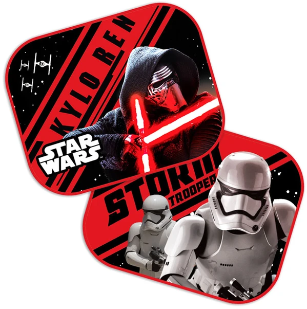 Zasłonki Seven Šoninės saulės užuolaidėlės automobiliui 44x35 cm, 2 vnt., Star Wars First Order