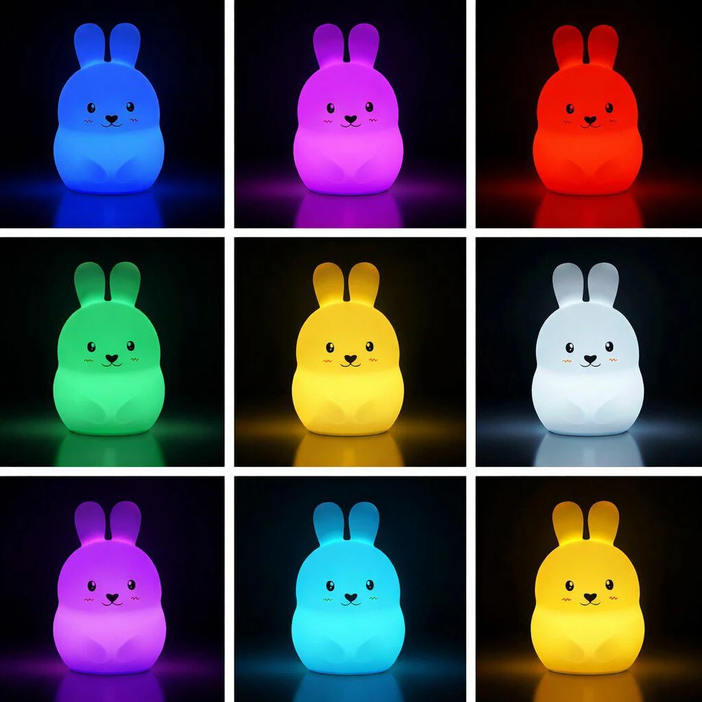 ATL ZD123B silikoninė triušio naktinė lempa