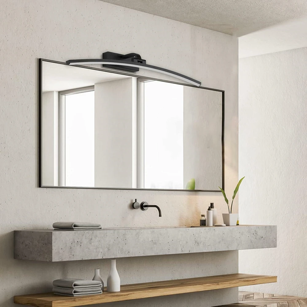 Sieninis šviestuvas ATL ZD198A Sieninis arkos formos šviestuvas, 60 cm, neutrali balta / juoda