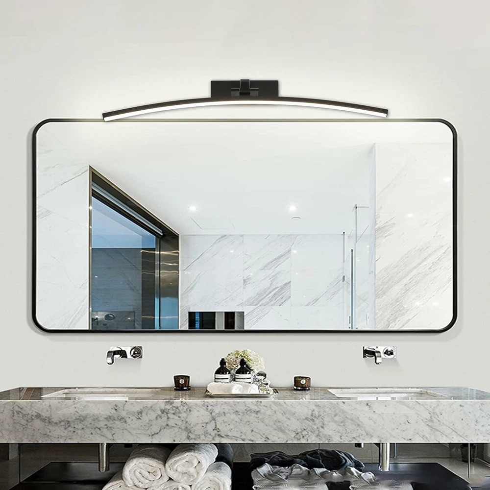 Sieninis šviestuvas ATL ZD198A Sieninis arkos formos šviestuvas, 60 cm, neutrali balta / juoda