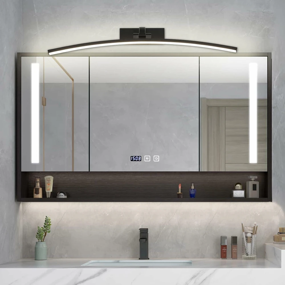 Sieninis šviestuvas ATL ZD198A Sieninis arkos formos šviestuvas, 60 cm, neutrali balta / juoda