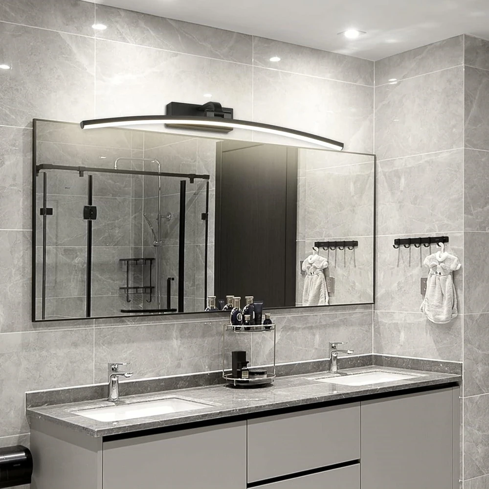 Sieninis šviestuvas ATL ZD198A Sieninis arkos formos šviestuvas, 60 cm, neutrali balta / juoda