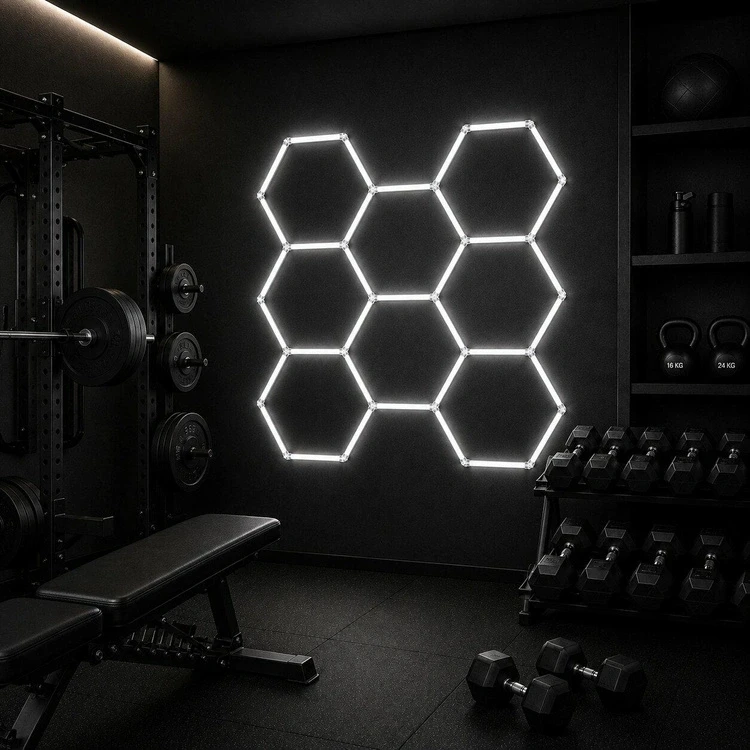 ZD211D LED lempa, 8 šešiakampiai, 234x244 cm