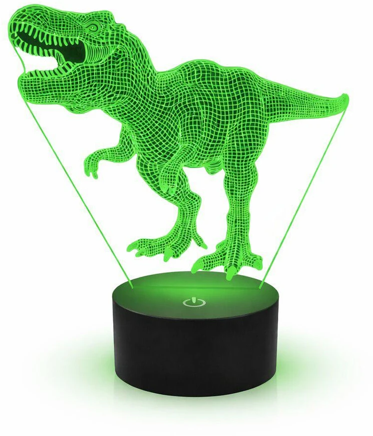 Zd98L 3D Lempa Dinozauro formos