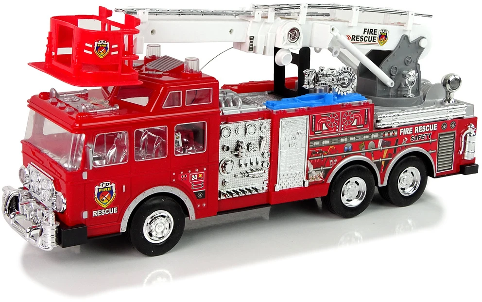 Lean Toys Nuotoliniu būdu valdomas ugniagesių automobilis su garsu