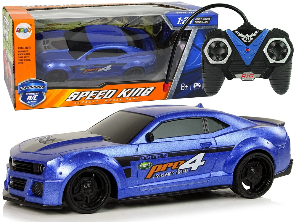 Lean Toys Nuotoliniu būdu valdomas sportinis automobilis 1:24 mėlynas