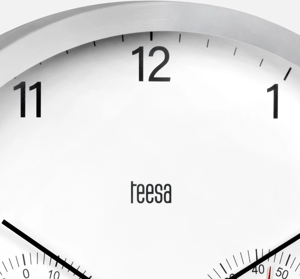 Teesa Sieninis laikrodis 30 cm su termometru ir hidrometru