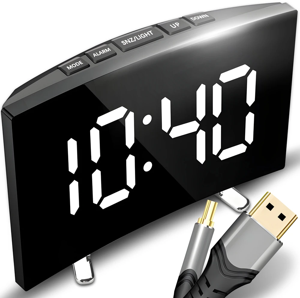 Zegar Laikrodis Skaitmeninis laikrodis, elektroninis žadintuvas, LED termometras -e738
