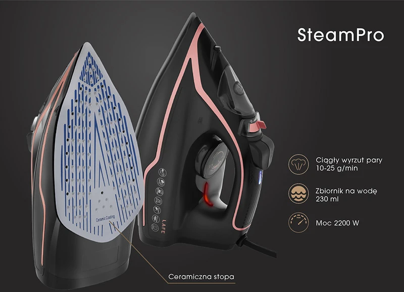 Lygintuvas LAFE SteamPro 2200W garinis lygintuvas