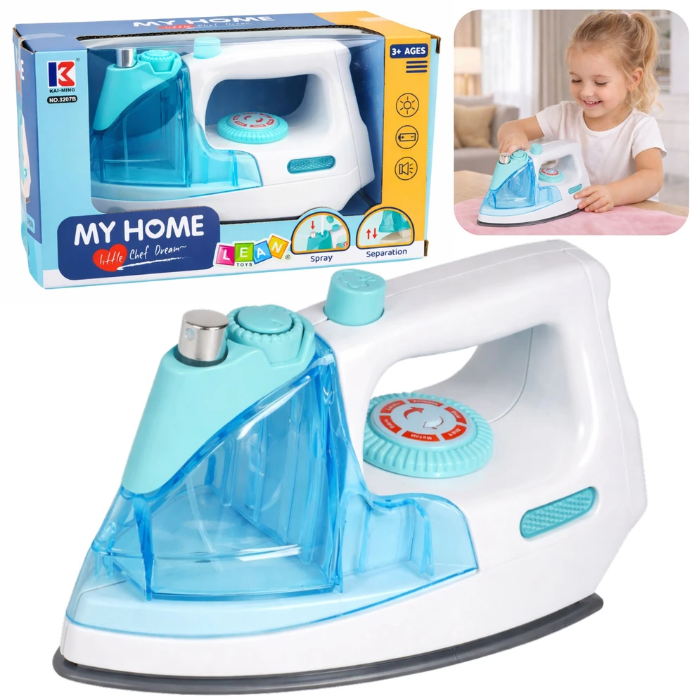 Lean Toys Vaikiškas lygintuvas baltas ir turkio