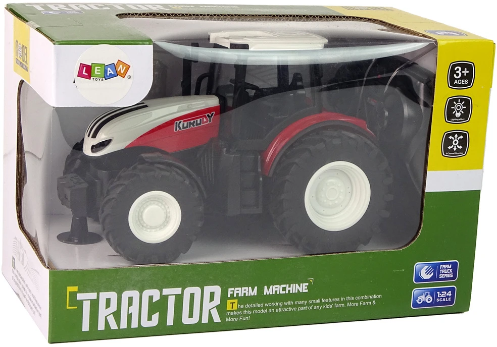 Nuotoliniu būdu valdomas traktorius Lean Toys, mėlynas