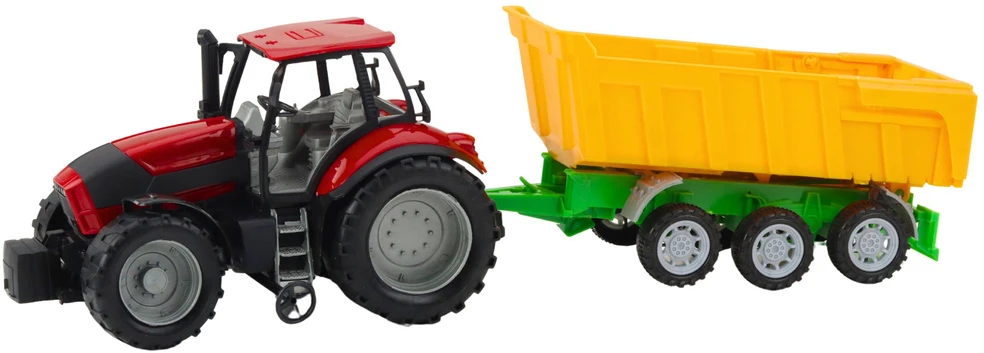 Lean Toys Žaislinis traktorius su priekaba 46 cm