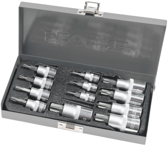 Zest. 12 bitų rinkinys. CV Torx 1/2-3/8-1/4'', T4-T60 Proline