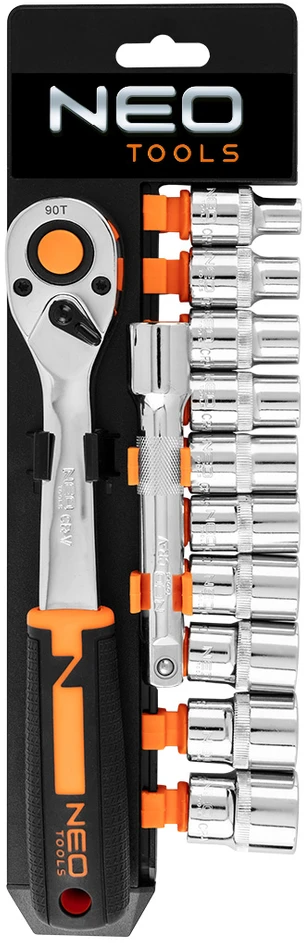 Neo Tools Rinkinys 1/2" galinių raktų rinkinys, 12 dalių, CrV