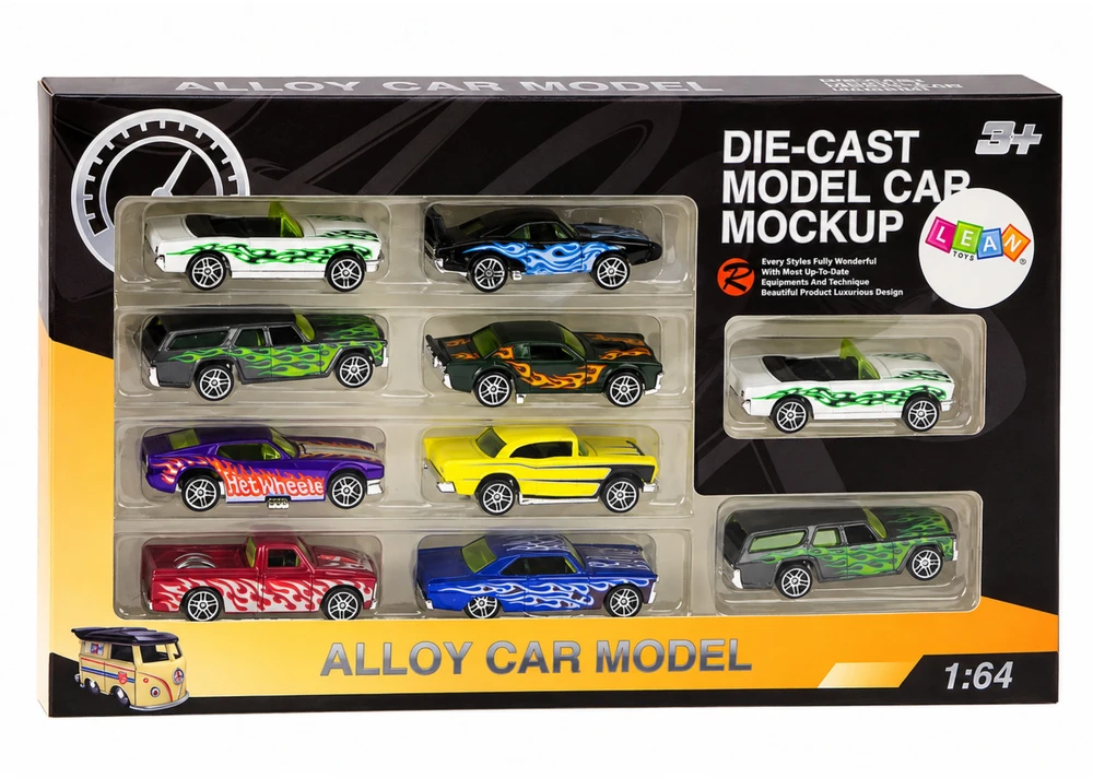 Lean Toys Mašinėlių rinkinys, 10 vnt.