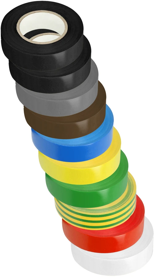 Orno Rinkinys 10 juostelių rinkinys, 19 mm, 2 vnt. juodos, pilkos, rudos, mėlynos, geltonos, žalios, geltonai žalios, raudonos, baltos, ilgis 20 m
