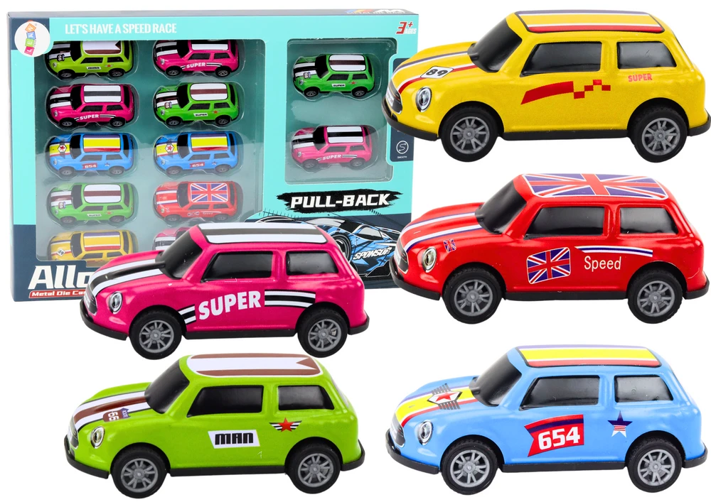 Lean Toys Mašinėlių rinkinys, 12 vnt.