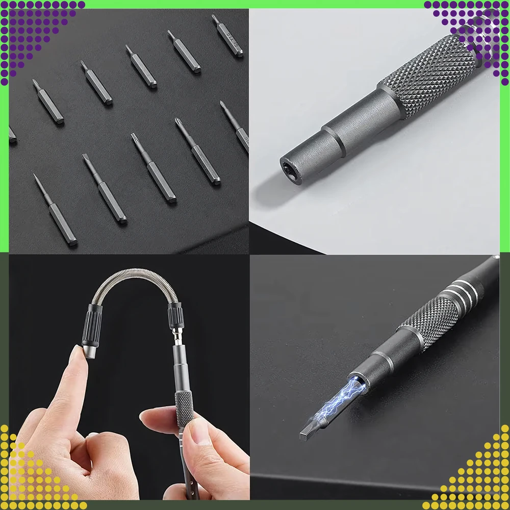 Zestaw Rinkinys 128 viename magnetinių atsuktuvų raktų rinkinys