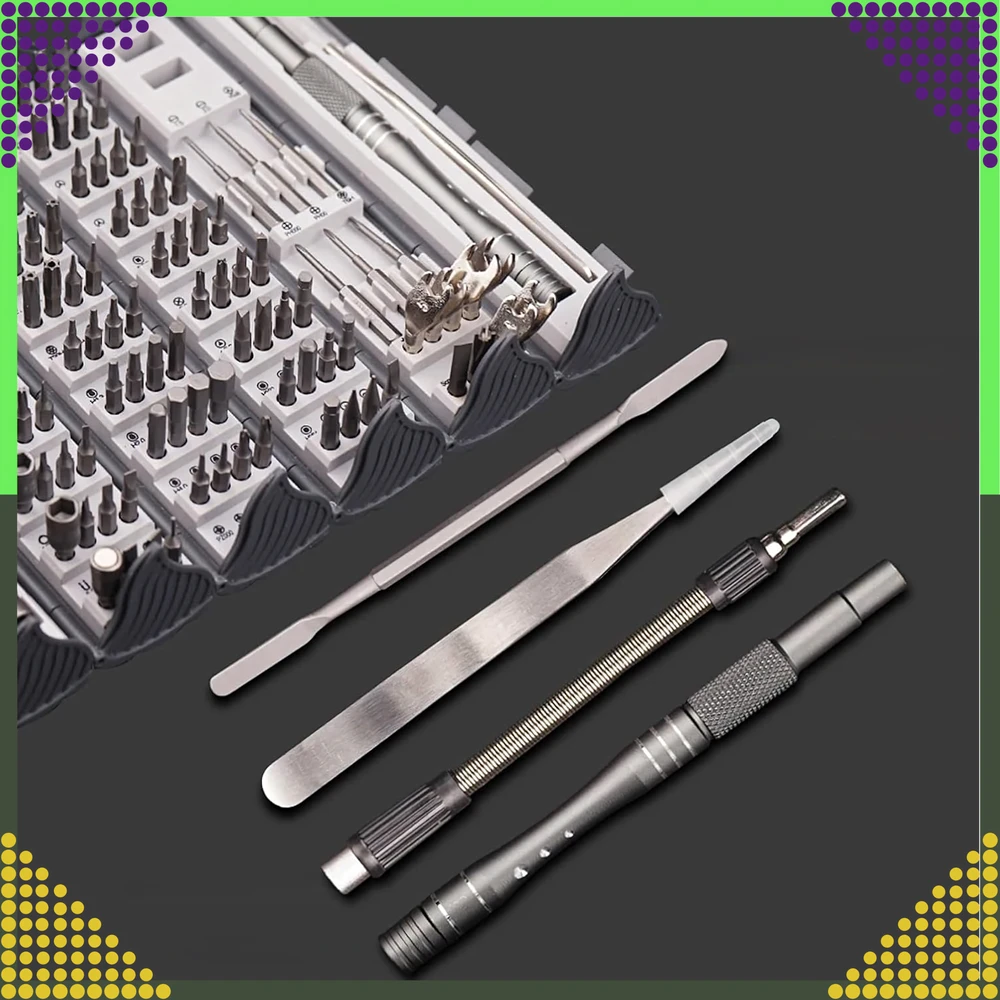 Zestaw Rinkinys 128 viename magnetinių atsuktuvų raktų rinkinys