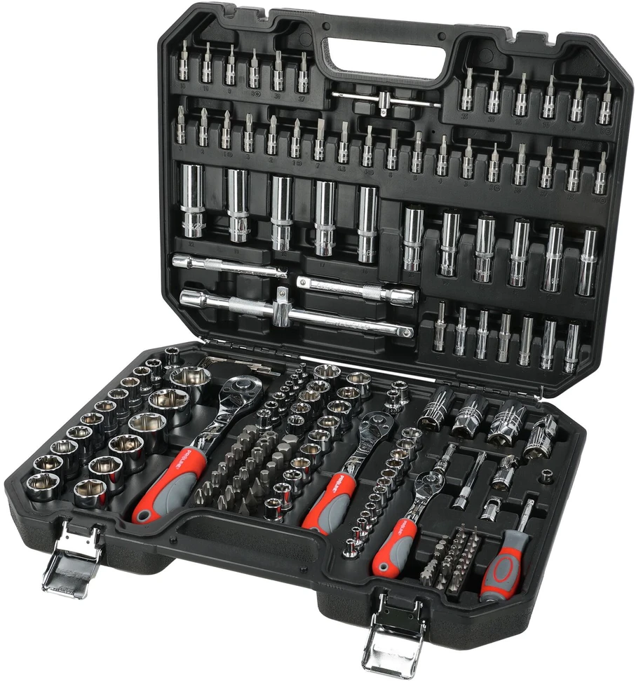 Zestaw Rinkinys 179 galvučių rinkinys, CRV, S2, 1/2", 3/8", 1/4", BMC, Proline