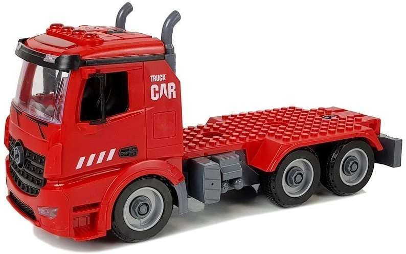 Žaislinis ardomas ugniagesių gelbėtojų autokeltuvas su priedais Lean Toys, raudonas, 54x32x9,5 cm