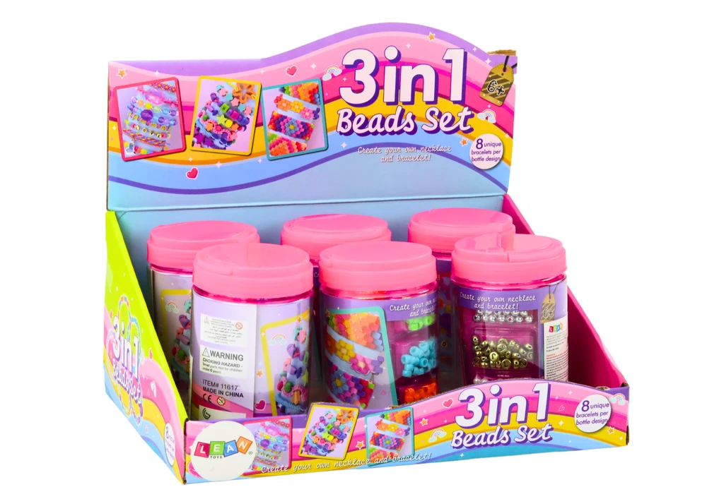 Lean Toys Karoliukų rinkinys papuošalams kurti
