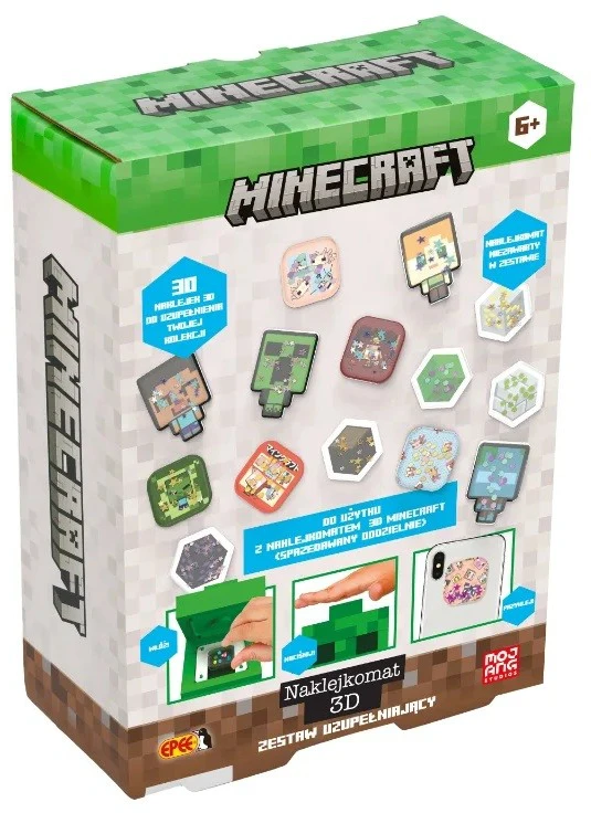 Zestaw Rinkinys 3D lipdukų papildomas rinkinys – Minecraft