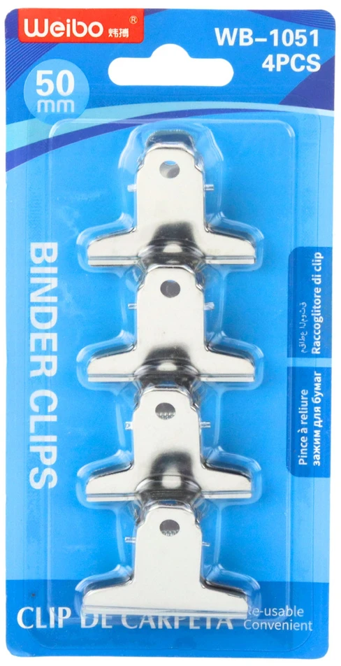 Lean Metalinės sąvaržėlės dokumentams 50 mm, 4 vnt.