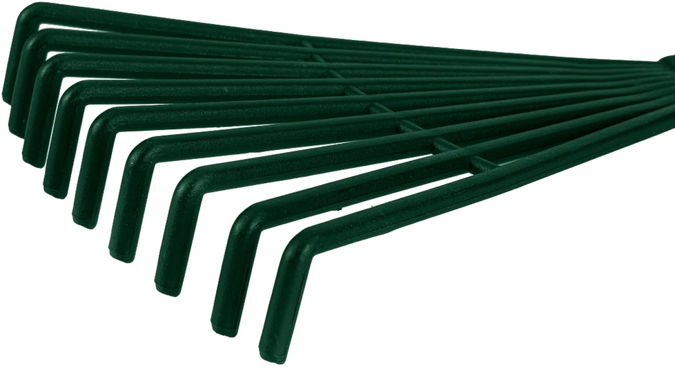 Zestaw Rinkinys 4 plastikinių rankinių įrankių rinkinys (grėbliai, žnyplės, kastuvas, kauptukas/žnyplės)