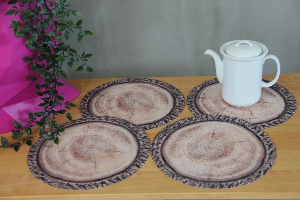 Bertoni Rinkinys 4D apvalių stalo kilimėlių rinkinys - ROBINA