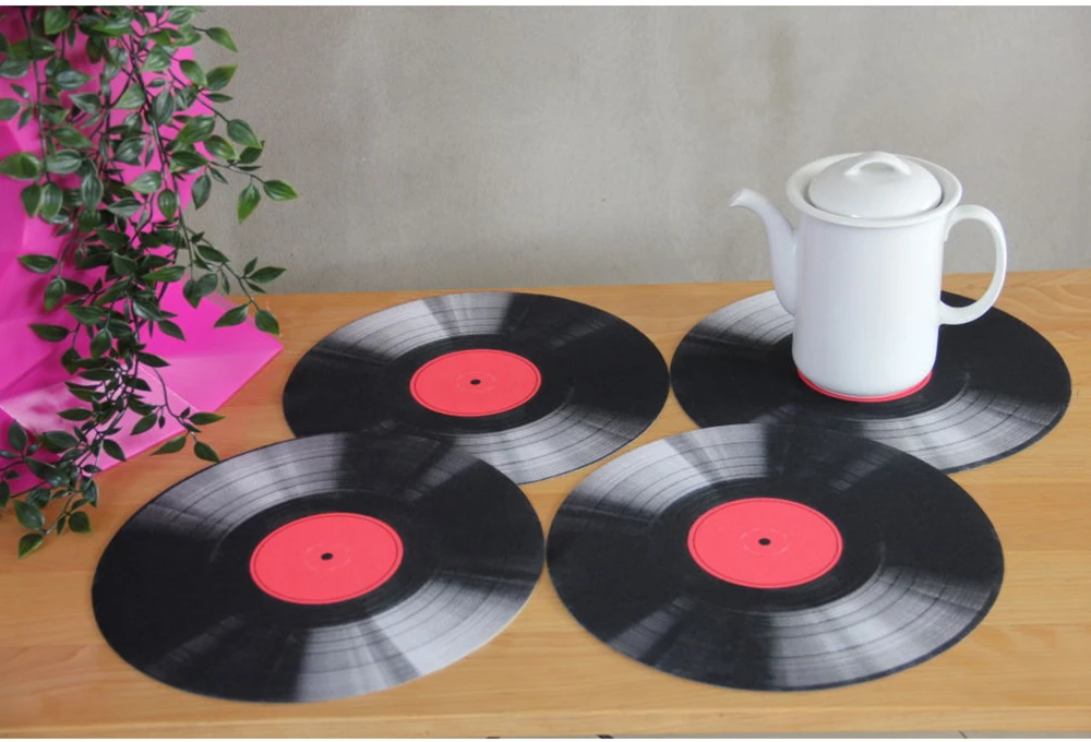 Bertoni Rinkinys 4D apvalių stalo kilimėlių rinkinys - VINILAS