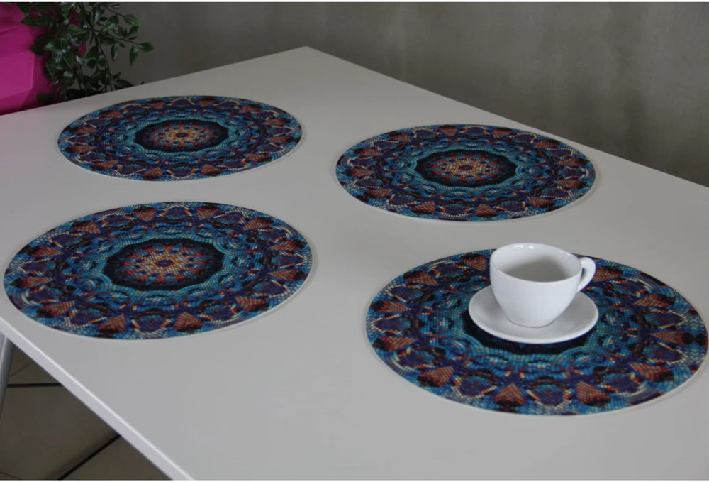 Bertoni Rinkinys 4D apvalių stalo kilimėlių rinkinys - BARCELONA