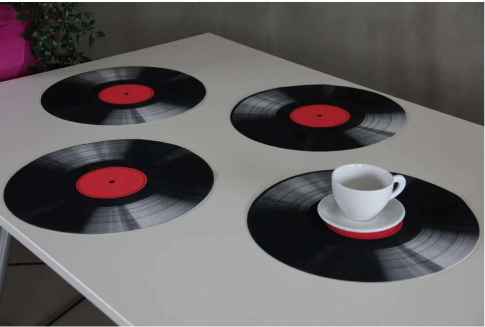 Bertoni Rinkinys 4D apvalių stalo kilimėlių rinkinys - VINILAS