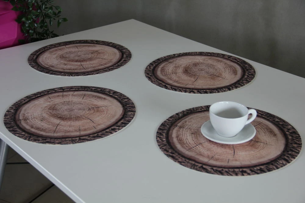 Bertoni Rinkinys 4D apvalių stalo kilimėlių rinkinys - ROBINA