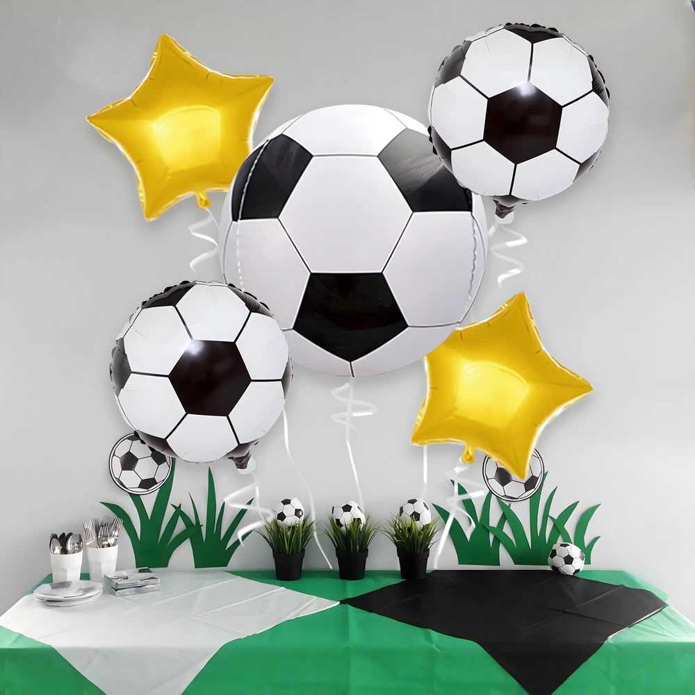 Zestaw Rinkinys 5 futbolo balionų rinkinys, gimtadienio kamuoliukai
