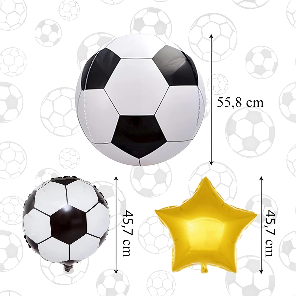 Zestaw Rinkinys 5 futbolo balionų rinkinys, gimtadienio kamuoliukai