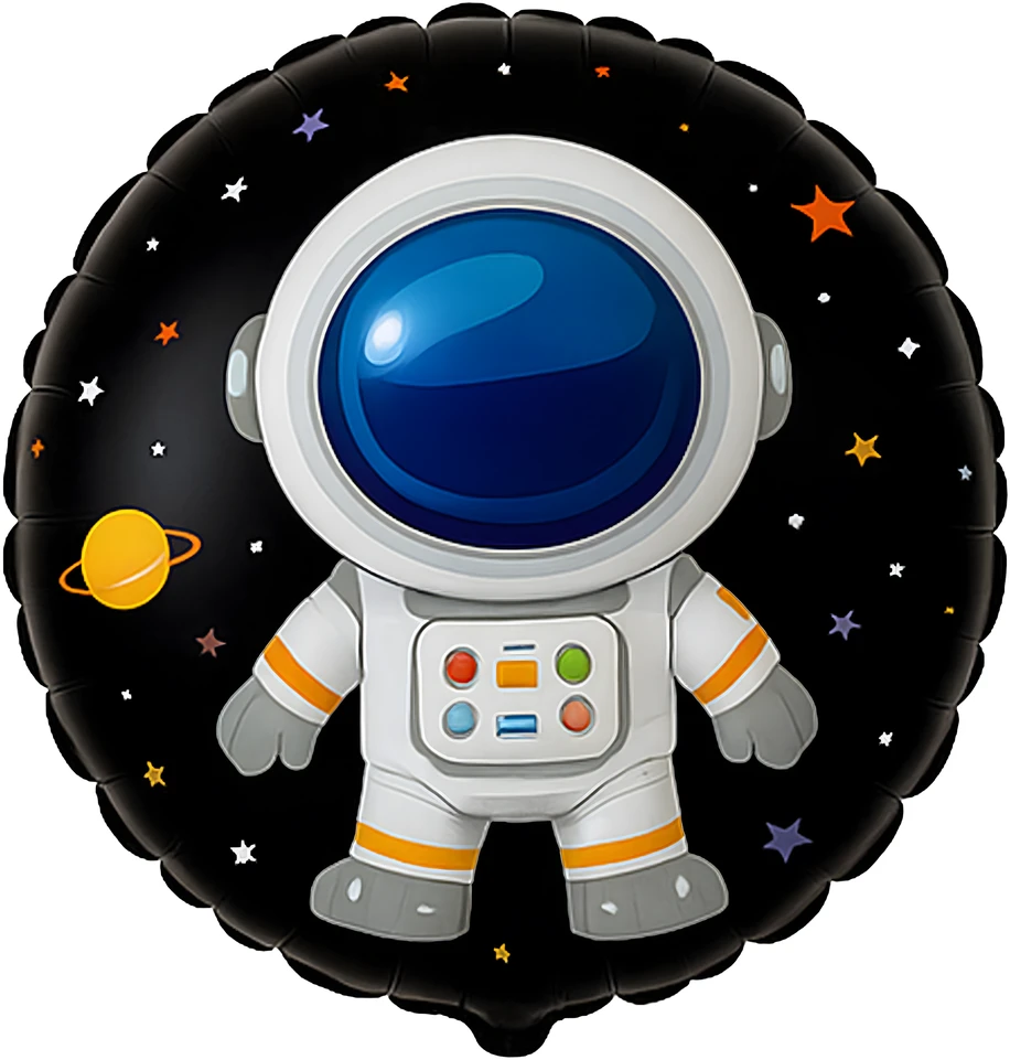 Zestaw Rinkinys 5 kosminių astronauto žvaigždžių gimtadienio folijos balionų rinkinys