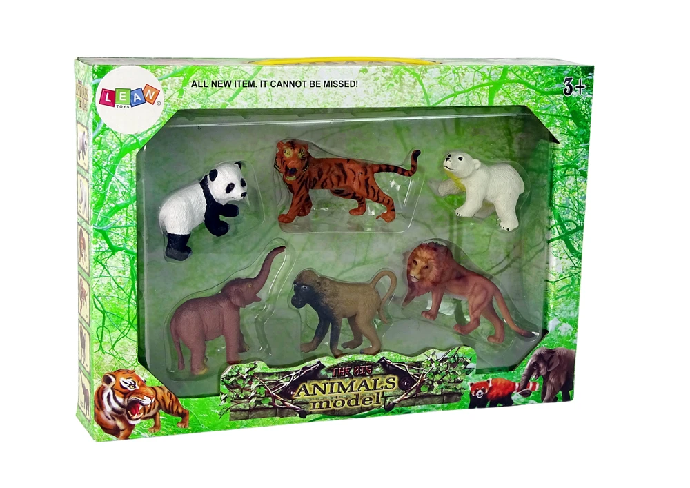Figūrėlių rinkinys Safari gyvūnai Lean Toys, 6 vnt.