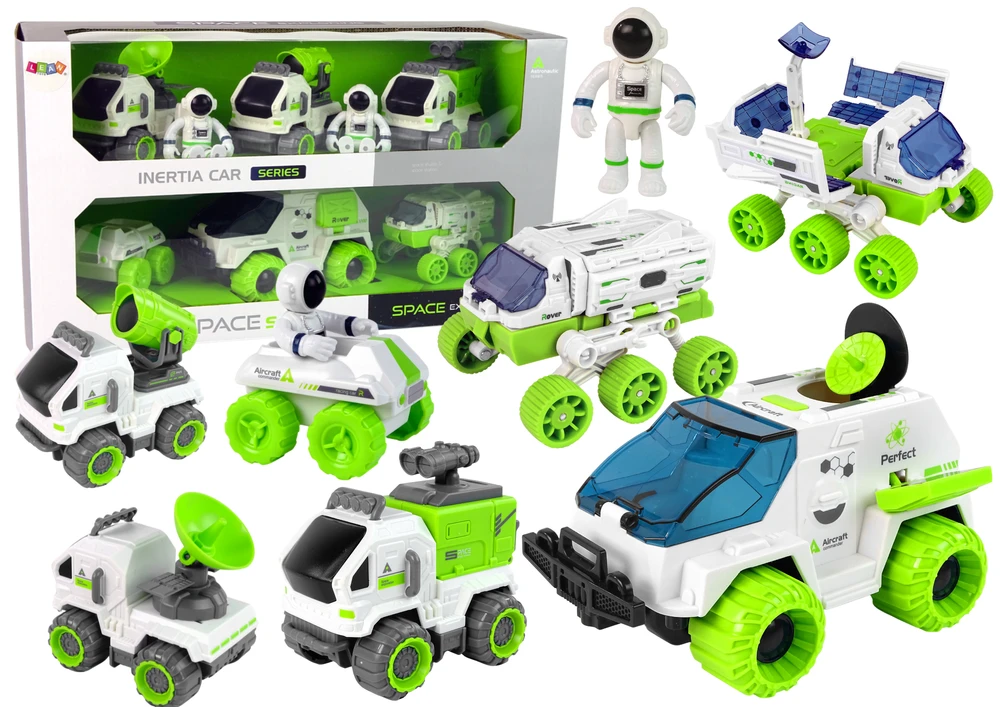 Lean Toys Kosminių transporto priemonių rinkinys 6in1 LeanToys